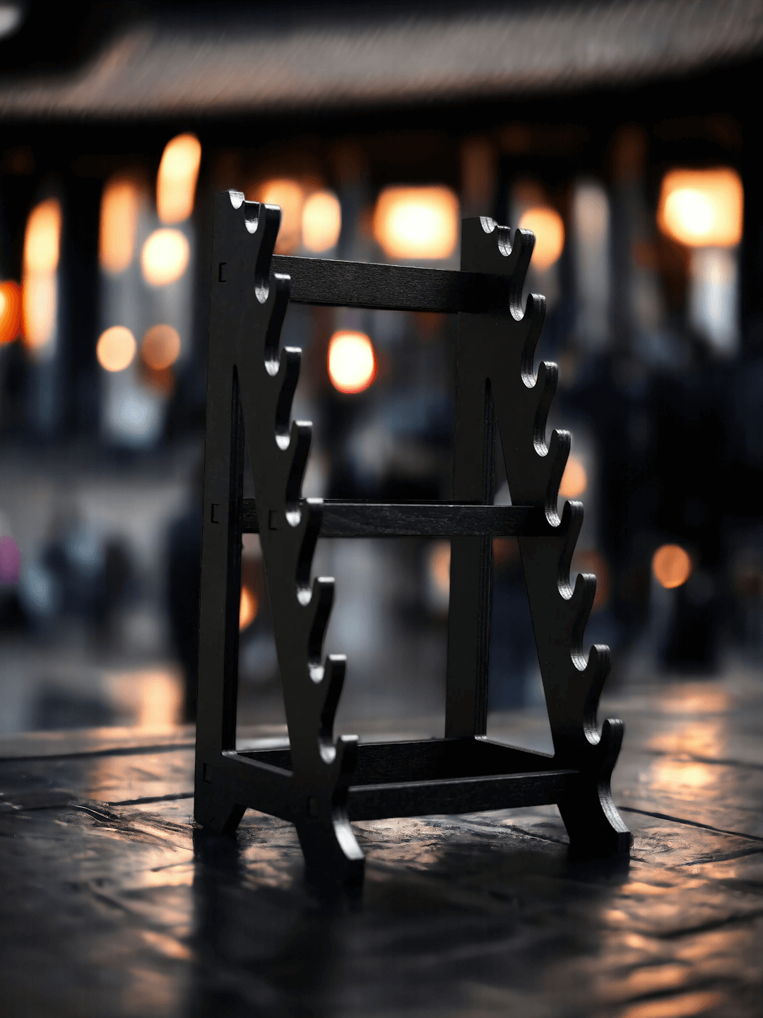 8-Layer Wooden Display Stand | Stealth Black