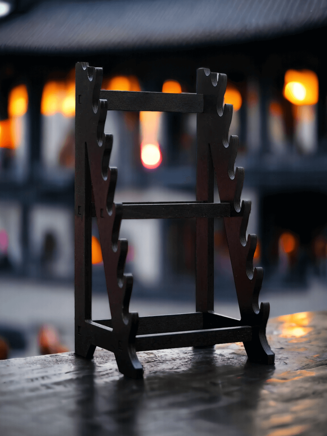 8-Layer Wooden Display Stand | Stealth Black