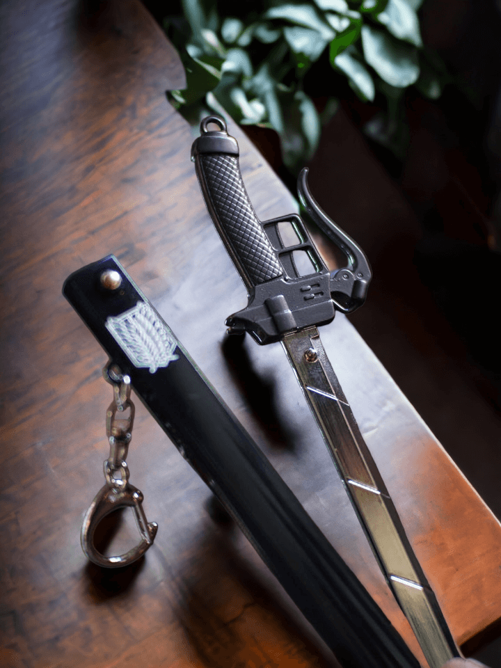 Attack on 2025 titan sword keychain