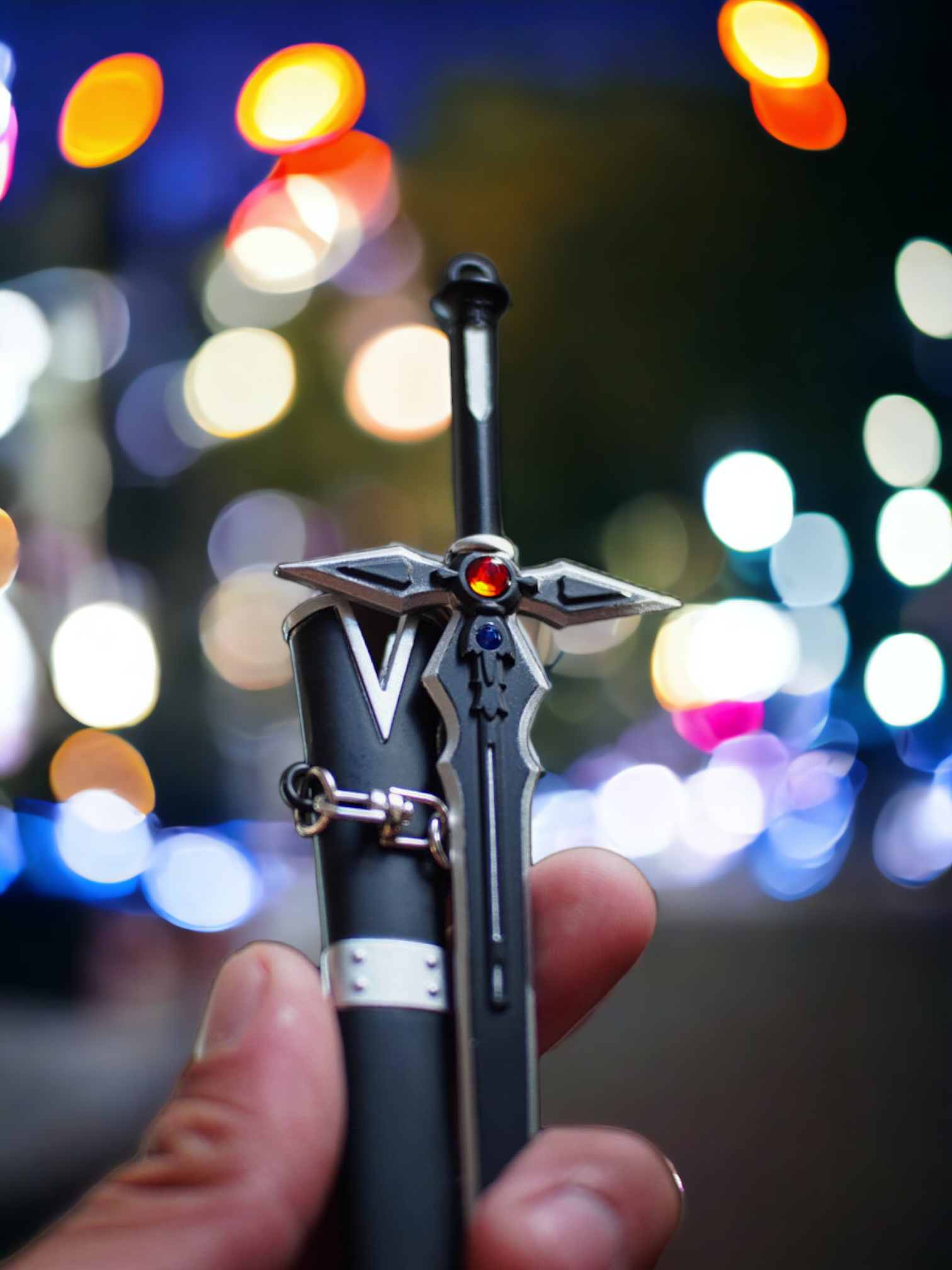 Dark Repulser Black Katana Keychain
