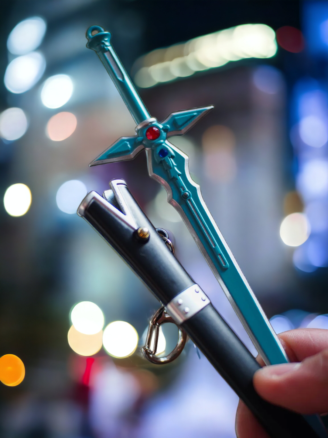 Dark Repulser Blue Katana Keychain