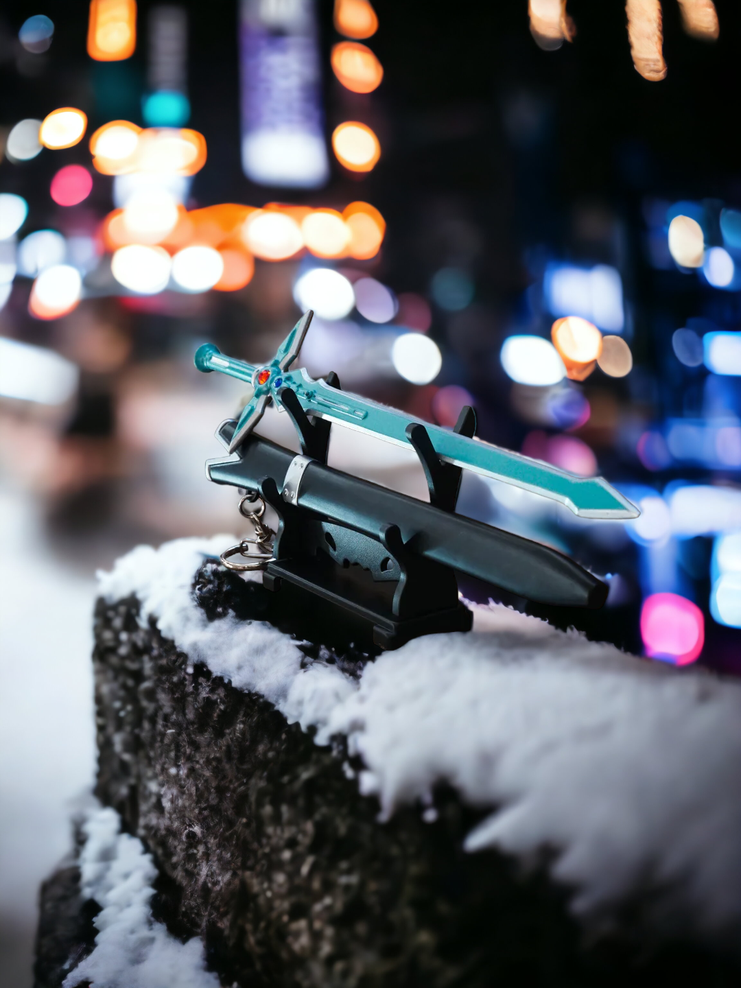 Dark Repulser Blue Katana Keychain